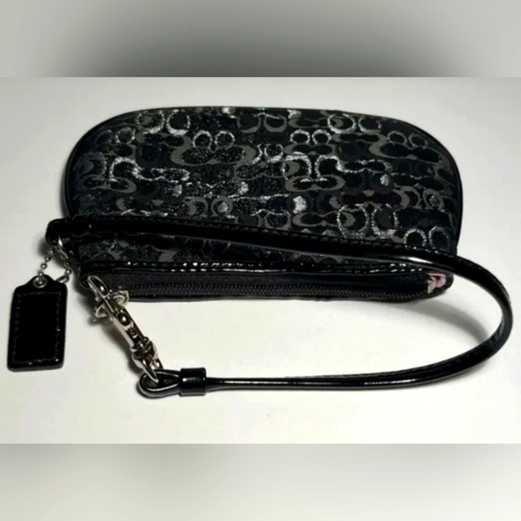 Coach Signature Optic Wristlet & Dust Bag - Picture 1 of 12